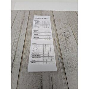 2009 Classic Clue Board Game Replacement Parts Detective Notes